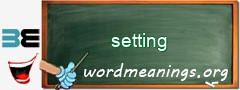 WordMeaning blackboard for setting